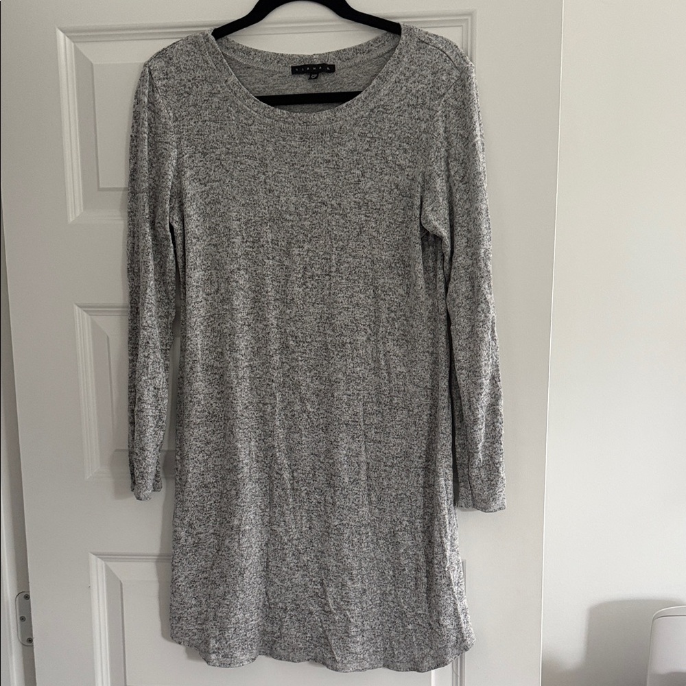 Tiana B. Heather Gray Tunic Top